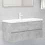 Armario para lavabo contrachapada gris hormigón 100x38,5x45 cm de vidaXL, Muebles de baño - Ref: Foro24-804768, Precio: 55,31...