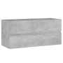 Armario para lavabo contrachapada gris hormigón 100x38,5x45 cm de vidaXL, Muebles de baño - Ref: Foro24-804768, Precio: 55,31...