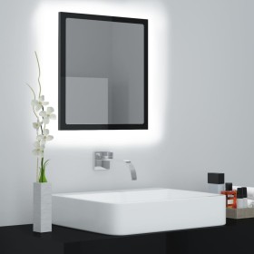 Glossy black acrylic bathroom mirror 40x8.5x37 cm by vidaXL, bathroom vanities - Ref: Foro24-804914, Price: 29,37 €, Discount: %