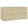 Armario lavabo madera contrachapada roble Sonoma 90x38,5x45 cm de vidaXL, Muebles de baño - Ref: Foro24-804758, Precio: 50,57...