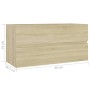 Sonoma oak plywood washbasin cabinet 90x38.5x45 cm by vidaXL, Bathroom furniture - Ref: Foro24-804758, Price: 50,57 €, Discou...