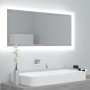 Espejo de baño LED acrílico gris hormigón 100x8,5x37 cm de vidaXL, Tocadores de baño - Ref: Foro24-804944, Precio: 49,79 €, D...