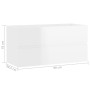 Engineered wood glossy white sink cabinet 90x38.5x45 cm by vidaXL, Bathroom furniture - Ref: Foro24-804761, Price: 57,84 €, D...