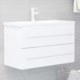 White plywood sink cabinet 80x38.5x48 cm by vidaXL, Bathroom furniture - Ref: Foro24-804701, Price: 57,33 €, Discount: %