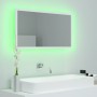 Espejo de baño LED acrílico blanco 80x8,5x37 cm de vidaXL, Tocadores de baño - Ref: Foro24-804924, Precio: 55,88 €, Descuento: %