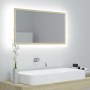 Espejo de baño acrílico color roble Sonoma 80x8,5x37 cm de vidaXL, Tocadores de baño - Ref: Foro24-804927, Precio: 43,34 €, D...