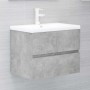 Armario de lavabo contrachapada gris hormigón 60x38,5x45 cm de vidaXL, Muebles de baño - Ref: Foro24-804741, Precio: 46,43 €,...