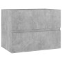 Armario de lavabo contrachapada gris hormigón 60x38,5x45 cm de vidaXL, Muebles de baño - Ref: Foro24-804741, Precio: 46,43 €,...