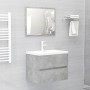 Armario de lavabo contrachapada gris hormigón 60x38,5x45 cm de vidaXL, Muebles de baño - Ref: Foro24-804741, Precio: 46,43 €,...