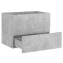 Armario de lavabo contrachapada gris hormigón 60x38,5x45 cm de vidaXL, Muebles de baño - Ref: Foro24-804741, Precio: 46,43 €,...