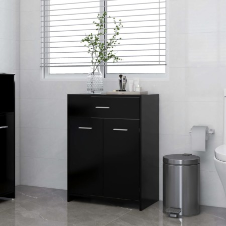 Armario de baño madera contrachapada negro 60x33x80 cm de vidaXL, Muebles de baño - Ref: Foro24-805025, Precio: 68,99 €, Desc...