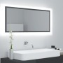 Espejo de baño LED acrílico gris brillo 100x8,5x37 cm de vidaXL, Tocadores de baño - Ref: Foro24-804947, Precio: 54,60 €, Des...