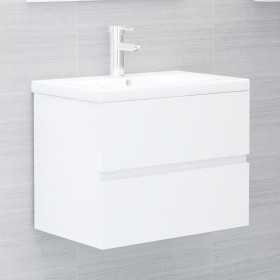 Glossy white engineered wood washbasin cabinet 60x38.5x45 cm by vidaXL, Bathroom furniture - Ref: Foro24-804743, Price: 65,17...