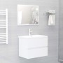 Glossy white engineered wood washbasin cabinet 60x38.5x45 cm by vidaXL, Bathroom furniture - Ref: Foro24-804743, Price: 65,17...