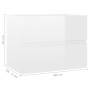 Mueble de lavabo madera ingeniería blanco brillo 60x38,5x45 cm de vidaXL, Muebles de baño - Ref: Foro24-804743, Precio: 65,17...