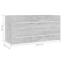 Armario para lavabo contrachapada gris hormigón 100x38,5x48 cm de vidaXL, Muebles de baño - Ref: Foro24-804723, Precio: 74,99...