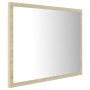 Sonoma oak acrylic bathroom mirror 60x8.5x37 cm by vidaXL, bathroom vanities - Ref: Foro24-804919, Price: 48,91 €, Discount: %