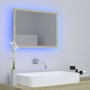 Sonoma oak acrylic bathroom mirror 60x8.5x37 cm by vidaXL, bathroom vanities - Ref: Foro24-804919, Price: 48,91 €, Discount: %