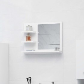 Espejo de baño madera contrachapada blanco 60x10,5x45 cm de vidaXL, Tocadores de baño - Ref: Foro24-805006, Precio: 34,92 €, ...