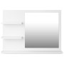 White plywood bathroom mirror 60x10.5x45 cm by vidaXL, bathroom vanities - Ref: Foro24-805006, Price: 34,15 €, Discount: %