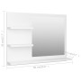 White plywood bathroom mirror 60x10.5x45 cm by vidaXL, bathroom vanities - Ref: Foro24-805006, Price: 34,15 €, Discount: %