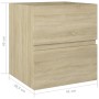 Armario de lavabo madera ingeniería roble Sonoma 41x38,5x45 cm de vidaXL, Muebles de baño - Ref: Foro24-804731, Precio: 56,19...