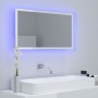 White glossy acrylic bathroom mirror 80x8.5x37 cm by vidaXL, bathroom vanities - Ref: Foro24-804929, Price: 52,70 €, Discount: %