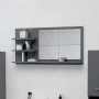 Bathroom mirror in glossy gray plywood 90x10.5x45 cm by vidaXL, bathroom vanities - Ref: Foro24-805023, Price: 36,40 €, Disco...