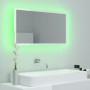 White glossy acrylic bathroom mirror 80x8.5x37 cm by vidaXL, bathroom vanities - Ref: Foro24-804929, Price: 52,70 €, Discount: %