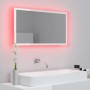 White glossy acrylic bathroom mirror 80x8.5x37 cm by vidaXL, bathroom vanities - Ref: Foro24-804929, Price: 52,70 €, Discount: %