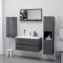 Bathroom mirror in glossy gray plywood 90x10.5x45 cm by vidaXL, bathroom vanities - Ref: Foro24-805023, Price: 36,40 €, Disco...