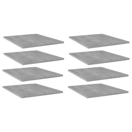 Shelf shelf 8 units concrete gray plywood 40x30x1.5cm by vidaXL, Shelves - Ref: Foro24-805195, Price: 39,01 €, Discount: %