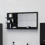 Espejo de baño madera contrachapada negro 90x10,5x45 cm de vidaXL, Tocadores de baño - Ref: Foro24-805016, Precio: 40,04 €, D...