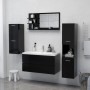 Espejo de baño madera contrachapada negro 90x10,5x45 cm de vidaXL, Tocadores de baño - Ref: Foro24-805016, Precio: 40,04 €, D...