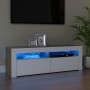 TV cabinet with LED lights white and Sonoma oak 120x35x40 cm by vidaXL, TV Furniture - Ref: Foro24-804315, Price: 99,90 €, Di...