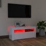 Mueble de TV con luces LED blanco brillante 90x35x40 cm de vidaXL, Muebles TV - Ref: Foro24-804325, Precio: 85,73 €, Descuent...