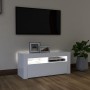 Mueble de TV con luces LED blanco 90x35x40 cm de vidaXL, Muebles TV - Ref: Foro24-804319, Precio: 66,65 €, Descuento: %