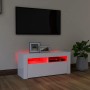 Mueble de TV con luces LED blanco 90x35x40 cm de vidaXL, Muebles TV - Ref: Foro24-804319, Precio: 66,65 €, Descuento: %