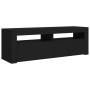 TV-Schrank mit LED-Leuchten schwarz 120x35x40 cm von vidaXL, TV-Möbel - Ref: Foro24-804311, Preis: 77,95 €, Rabatt: %