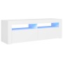 TV cabinet with white LED lights 120x35x40 cm by vidaXL, TV Furniture - Ref: Foro24-804310, Price: 79,28 €, Discount: %