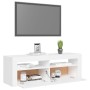 TV cabinet with white LED lights 120x35x40 cm by vidaXL, TV Furniture - Ref: Foro24-804310, Price: 79,28 €, Discount: %