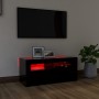 Mueble de TV con luces LED negro 90x35x40 cm de vidaXL, Muebles TV - Ref: Foro24-804320, Precio: 62,39 €, Descuento: %