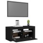 Mueble de TV con luces LED negro 90x35x40 cm de vidaXL, Muebles TV - Ref: Foro24-804320, Precio: 62,39 €, Descuento: %