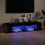 TV cabinet with LED lights glossy black 135x39x30 cm by vidaXL, TV Furniture - Ref: Foro24-804236, Price: 90,99 €, Discount: %