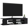 TV cabinet with LED lights glossy black 135x39x30 cm by vidaXL, TV Furniture - Ref: Foro24-804236, Price: 90,99 €, Discount: %