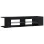 Mueble para TV con luces LED negro brillante 135x39x30 cm de vidaXL, Muebles TV - Ref: Foro24-804236, Precio: 90,90 €, Descue...