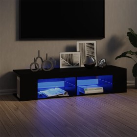 Mueble de TV con luces LED negro 135x39x30 cm de vidaXL, Muebles TV - Ref: Foro24-804230, Precio: 94,37 €, Descuento: %