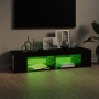 Mueble de TV con luces LED negro 135x39x30 cm de vidaXL, Muebles TV - Ref: Foro24-804230, Precio: 94,99 €, Descuento: %