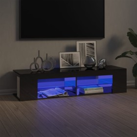 Mueble para TV con luces LED gris brillante 135x39x30 cm de vidaXL, Muebles TV - Ref: Foro24-804237, Precio: 82,99 €, Descuen...