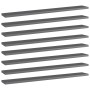 Shelf shelving unit 8 pcs plywood glossy gray 80x10x1.5 cm by vidaXL, Shelves - Ref: Foro24-805297, Price: 27,99 €, Discount: %